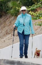 CYBIL SHEPHERD Out with Her Dogs in Los Angeles 08/01/2022