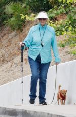 CYBIL SHEPHERD Out with Her Dogs in Los Angeles 08/01/2022