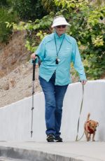 CYBIL SHEPHERD Out with Her Dogs in Los Angeles 08/01/2022