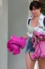 DAISY LOWE in Denim Shorts Out in London 08/14/2022