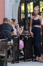 DAPHNE GROENEVELD Out for Dinner with Girlfriends in New York 08/07/2022