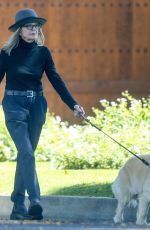 DEANE KEATON Out with Her Dog in Santa Monica 08/27/2022