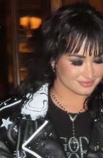 DEMI LOVATO Arrives at Lavo in New York 08/16/2022