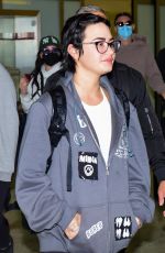 DEMI LOVATO Arrives in Sao Paulo 08/28/2022