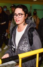 DEMI LOVATO Arrives in Sao Paulo 08/28/2022