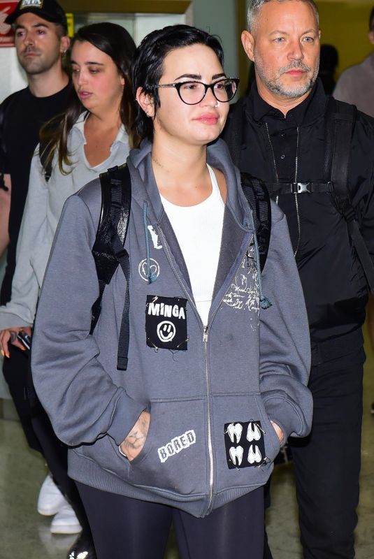 DEMI LOVATO Arrives in Sao Paulo 08/28/2022