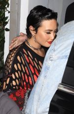 DEMI LOVATO Celebrates Her 30th Birthday with Jordan Lutes in West Hollywood 08/24/2022