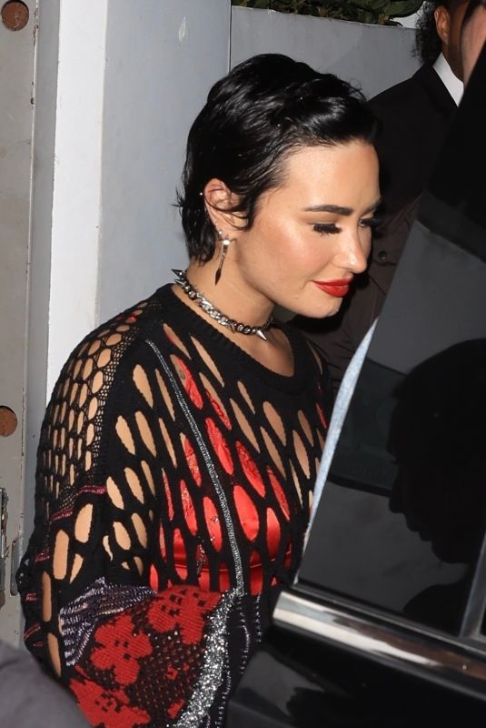 DEMI LOVATO Celebrates Her 30th Birthday with Jordan Lutes in West Hollywood 08/24/2022