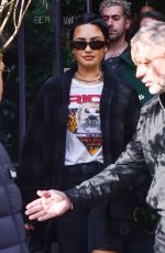 DEMI LOVATO Out for Lunch in Sao Paulo 08/30/2022