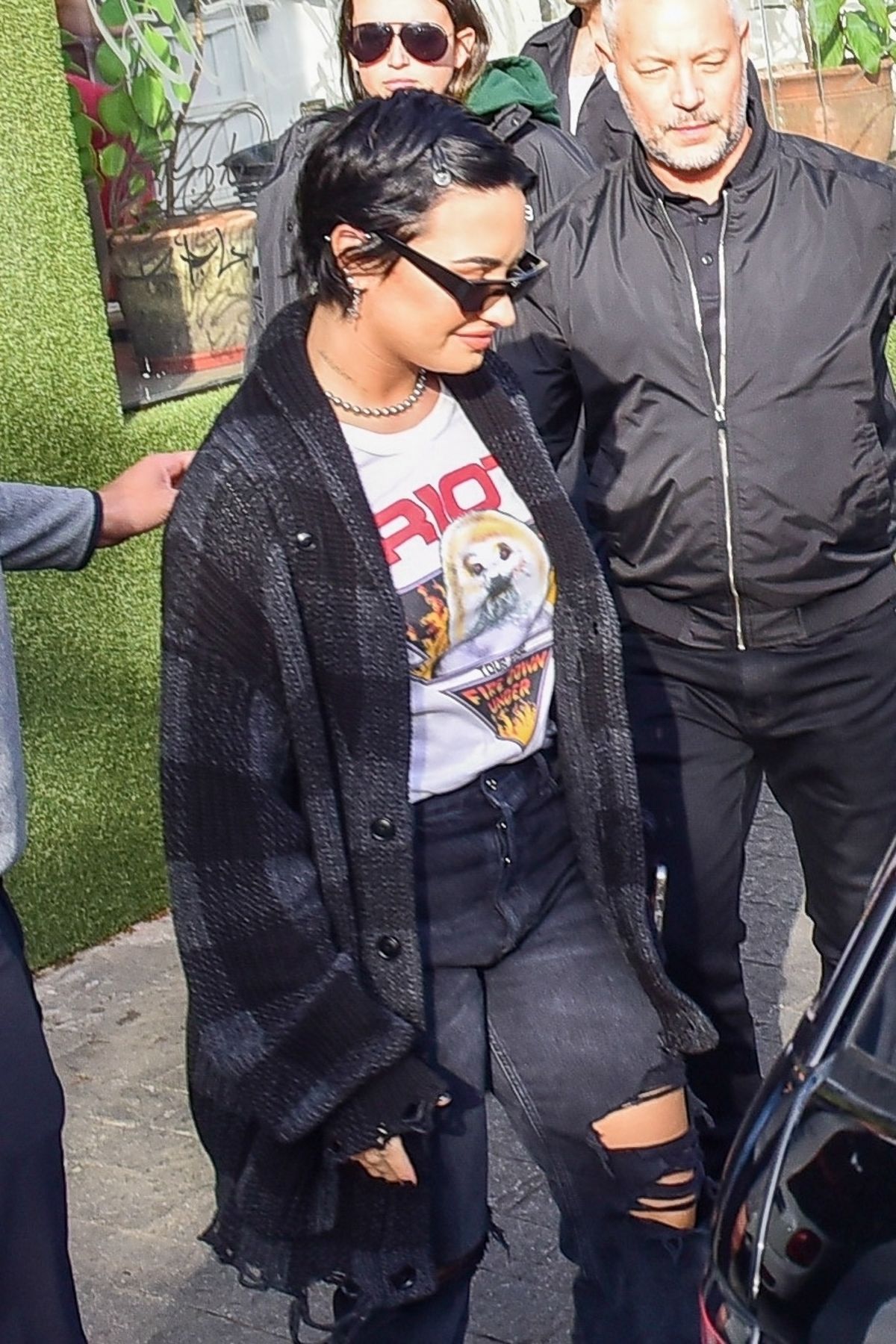 DEMI LOVATO Out for Lunch in Sao Paulo 08/30/2022.