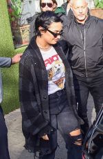 DEMI LOVATO Out for Lunch in Sao Paulo 08/30/2022