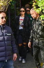 DEMI LOVATO Out for Lunch in Sao Paulo 08/30/2022