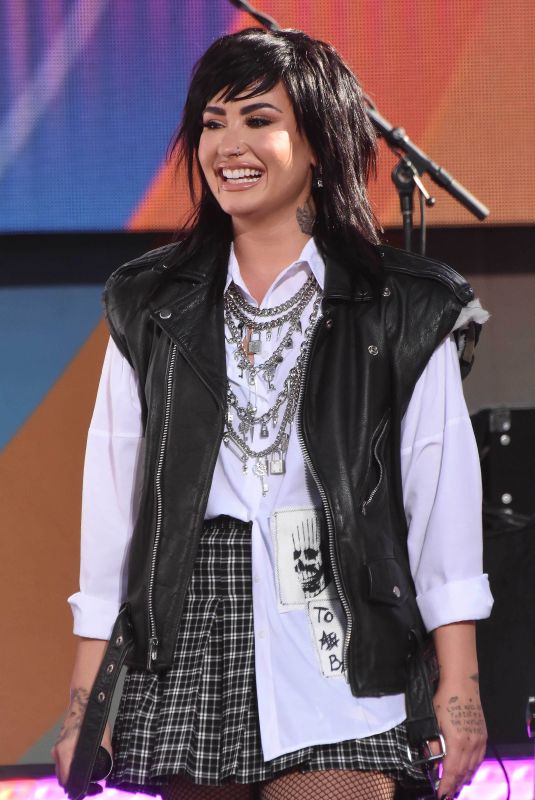 DEMI LOVATO Performs at Good Morning America in New York 08/19/2022