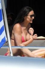 DEMI MOORE in Bikini at a Yacht in Greece 08/14/2022