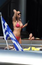 DEMI MOORE in Bikini at a Yacht in Greece 08/14/2022