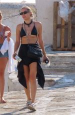 DEMI SIMS in Bikini Top Out in Chora at Mykonos 08/22/2022