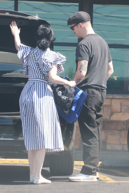 DITA VON TEESE and Adam Rajcevich Out Shopping in Los Angeles 08/09/2022