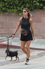 ELISABETTA CANALIS Out with Her Dogs in Beverly Hills 08/20/2022
