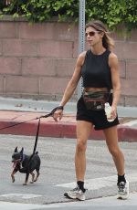 ELISABETTA CANALIS Out with Her Dogs in Beverly Hills 08/20/2022