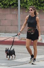 ELISABETTA CANALIS Out with Her Dogs in Beverly Hills 08/20/2022