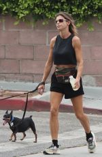 ELISABETTA CANALIS Out with Her Dogs in Beverly Hills 08/20/2022