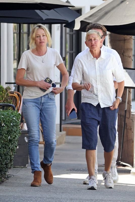 ELLEN DEGENERES and PORTIA DE ROSSI Out in Montecito 08/24/2022 