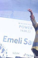 EMELI SANDE Performs at UK Black Pride in London 08/14/2022