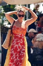 EMILY ATACK Out with Her Mother KATE RBBINSON in Marbella 08/25/2022