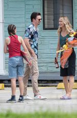 EMILY BLUNT and Chris Evans on the Set of Pain Hustlers in Savannah 08/24/2022