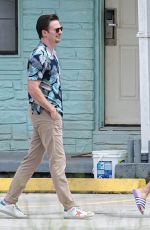 EMILY BLUNT and Chris Evans on the Set of Pain Hustlers in Savannah 08/24/2022