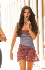 EMILY RATAJKOWSKI in a Mini Dress and Cowgirl Boots Out in New York 08/19/2022