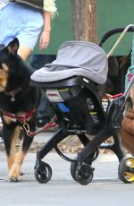 EMILY RATAJKOWSKI Out with Her Baby and Dog in New York 08/12/2022