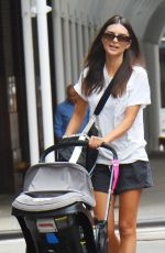 EMILY RATAJKOWSKI Out with Her Baby in New York 08/01/2022