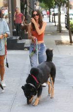 EMILY RATAJKOWSKI Out with Her Dog Colombo in New York 08/08/2022