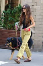 EMILY RATAJKOWSKI Out with Her Dog in New York 08/11/2022