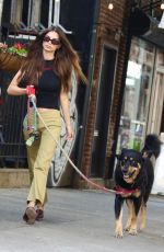 EMILY RATAJKOWSKI Out with Her Dog in New York 08/11/2022