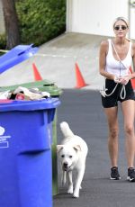 EMMA HERNAN Out with Her Dog in Los Angeles 08/10/2022