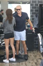 EMMA KROKDAL and Dolph Lundgren at Bbarber Shop Appointment in Los Angeles 08/09/2022