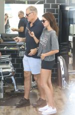 EMMA KROKDAL and Dolph Lundgren at Bbarber Shop Appointment in Los Angeles 08/09/2022