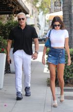 EMMA KROKDAL and Dolph Lundgren at Il Pastaio in Beverly Hills 08/01/2022