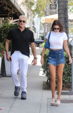 EMMA KROKDAL and Dolph Lundgren at Il Pastaio in Beverly Hills 08/01/2022