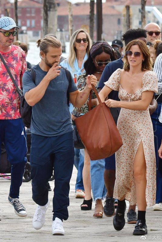 EMMA WATSON Out and About in Venice 08/25/2022 
