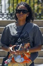 ENIKO PARRISH Out at Calabasas Commons Mall 08/22/2022