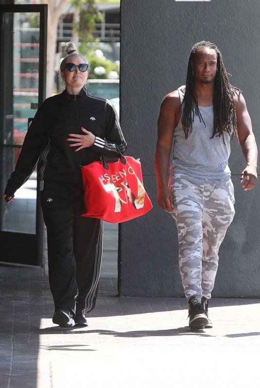 ERIKA JAYNE Leaves Self-defense Class with Her Trainer in Los Angeles 08/09/2022