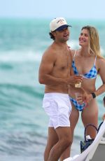 EUGENIE BOUCHARD in Bikini at a Beach in Miami 08/06/2022