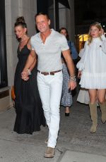 FAITH HILL and Tim McGraw Out for Family Dinner at Polo Bar in New York 08/13/2022
