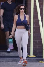 FERNE MCCANN Leaves Gym in Essex 08/26/2022