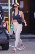 FERNE MCCANN Leaves Gym in Essex 08/26/2022