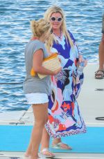 GEMMA COLLINS and Rami Hawash at a Speed Boat in Mykonos 08/29/2022