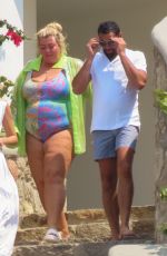 GEMMA COLLINS and Rami Hawash on Vacation in Mykonos 08/28/2022